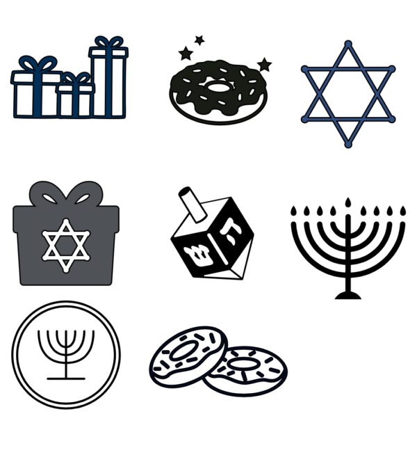 Set of 8 Chanukah Gift Bags - Personalised - Image 7